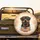 Smiling Rottweiler Dog Heart Paws Dreamy Clouds Golden Light - Dog Lover Gift Spare Tire Cover - 2