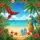 Macaws Tropical Beach Pineapple Cocktail Flip Flops Starfish - Travel Essentials Gift Spare Tire Cover - 6