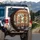 Giraffes Car Interior Suburban Street View - Wildlife Lover Gift Spare Tire Cover - 3