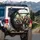 Anthropomorphic Squirrels Driving Sophisticated Car Urban View - Wildlife Lover Gift Spare Tire Cover - 3