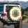 Holly Botanical Tapestry Red Berries Green Leaves - Christmas Holiday Decor Gift Spare Tire Cover - 3