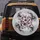 Prominent Cluster Pink Flowers Dark Smoky Mist Tendrils - Car Accessory Gift Spare Tire Cover - 5