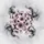 Prominent Cluster Pink Flowers Dark Smoky Mist Tendrils - Car Accessory Gift Spare Tire Cover - 6