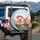 Pigs Steering Wheel Leopard Print Bow - Road Trip Adventure Gift Spare Tire Cover - 3