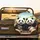 Two Pandas Driving Golden Steering Wheel Upholstered Car Seating - Wildlife Lover Gift Spare Tire Cover - 2