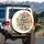 Butterflies Flowers Foliage Berries - Home Decor Gift for Garden Lover Spare Tire Cover - 3