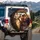 Chihuahua Trio Driving Classic Car Road Trip - Travel Essentials Dog Lover Gift Spare Tire Cover - 3