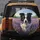 Black White Border Collie Dog Purple Lavender Field Scene - Dog Lover Home Decor Gift Spare Tire Cover - 5