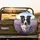 Black White Border Collie Dog Purple Lavender Field Scene - Dog Lover Home Decor Gift Spare Tire Cover - 2