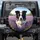 Black White Border Collie Dog Purple Lavender Field Scene - Dog Lover Home Decor Gift Spare Tire Cover - 1