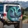 Howling Wolf Aurora Borealis Winter Night - Wildlife Lover Gift Spare Tire Cover - 3
