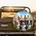 Five Dogs Tropical Village Scene - Travel Essentials Gift for Dog Lovers Spare Tire Cover - 2