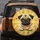Expressive Pug Dog Sunburst Radiant Paw Prints Stars - Dog Lover Gift Spare Tire Cover - 5