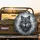 Majestic Grey Wolf Head Golden Eyes Swirling Smoke - Wildlife & Outdoor Lover Gift Spare Tire Cover - 2