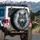 Majestic Grey Wolf Head Golden Eyes Swirling Smoke - Wildlife & Outdoor Lover Gift Spare Tire Cover - 3