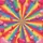 Full Spectrum Radial Rainbow Burst Scattered Pink Red Hearts - Everyday Home Decor Gift Spare Tire Cover - 6