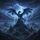 Powerful Blue Dragon Mountain Peak Lightning Sky - Fantasy Fan Gift Spare Tire Cover - 6