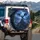 Powerful Blue Dragon Mountain Peak Lightning Sky - Fantasy Fan Gift Spare Tire Cover - 3