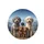Four Fluffy Dogs Mountain Vista - Dog Lover Outdoor Adventure Gift Spare Tire Cover - 4