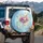 Cascading Petals & Floral Forms - Travel Essentials Gift for Gardeners Spare Tire Cover - 3