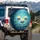 White Water Lilies Rippling Water Surface - Nature Inspired Vehicle Decor Spare Tire Cover - 3