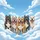 Five Distinct American Bully Dogs with Unique Markings Blue Sky Fluffy Clouds - Dog Lover Gift Spare Tire Cover - 6