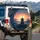 Japanese Pagoda Misty Mountain Forest Sunset Landscape - Home Decor Gift for Traveler Spare Tire Cover - 3