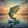 Largemouth Bass Leaping Lure Golden Hour Lake - Fishing Enthusiast Gift Spare Tire Cover - 6