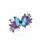 Blue Morpho Butterfly Purple Roses Crescent Moon - Wildlife Lover Gift Spare Tire Cover - 4