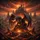 Colossal Fire Breathing Dragon Volcanic Landscape - Adventure Lover Gift for Fantasy Fans Spare Tire Cover - 6