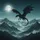 Majestic Dark Dragon Wings Night Sky Full Moon Mountain Peaks - Fantasy Lover Gift Spare Tire Cover - 6