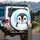 Adorable Cartoon Penguin Arctic Snow Ice Crystal - Winter Wildlife Lover Gift Spare Tire Cover - 3