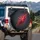 Fuchsia Magenta Orange-Red Butterfly Swarm Realistic Flying - Nature Lover Car Decor Gift Spare Tire Cover - 3