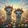 Alpacas Straw Hats Sunglasses Wildflower Meadow - Wildlife Lover Gift for Alpaca Lovers Spare Tire Cover - 6