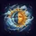 Radiant Sun Moon Celestial Night Sky - Home Decor Gift for Celestial Lover Spare Tire Cover - 6