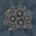 Ethereal Black Indigo Flowers Golden Butterfly Star Speckles - Home Decor Gift Spare Tire Cover - 6