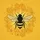 Black Bee Bright Yellow Stripe Golden Honeycomb Wildflower - Nature Lover Gift Spare Tire Cover - 6
