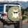Fluffy White Cat Black Sunglasses Whiskers - Cat Lover Everyday Gift Spare Tire Cover - 3