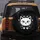 Black Cat Wide Eyes Whiskers Paw Prints Feline Accents - Cat Lover Home Decor Gift Spare Tire Cover - 5