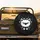 Black Cat Wide Eyes Whiskers Paw Prints Feline Accents - Cat Lover Home Decor Gift Spare Tire Cover - 2
