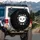 Black Cat Wide Eyes Whiskers Paw Prints Feline Accents - Cat Lover Home Decor Gift Spare Tire Cover - 3