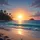Setting Sun Tropical Ocean Beach Palm Trees Island Twilight Sky - Coastal Living Gift Spare Tire Cover - 6