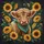 Highland Cow Sunflower Garden Farmhouse Decor - Cow Lover Gift Spare Tire Cover - 6