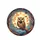 Owl on Gnarled Branch Full Moon Autumn Leaves - Nature Lover Gift Spare Tire Cover - 4