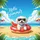 Maltese Dog Sunglasses Watermelon Swim Ring Beach Scene - Summer Holiday Vacation Spare Tire Cover - 6