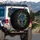 Snarling Blue Jaguar Gold Splatters - Wildlife Lover Gift Spare Tire Cover - 3