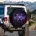 Purple Glowing Butterflies Cosmic Energy Swirls Home Decor Gift for Nature Lovers Spare Tire Cover - 3