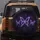 Purple Glowing Butterflies Cosmic Energy Swirls Home Decor Gift for Nature Lovers Spare Tire Cover - 5