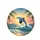 Striped Dolphin Ocean Wave Hibiscus Palm Sunset - Travel Essentials Gift Spare Tire Cover - 4