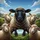 Shaggy Sheep Flock Outdoor Landscape - Farmhouse Home Decor Gift Spare Tire Cover - 6